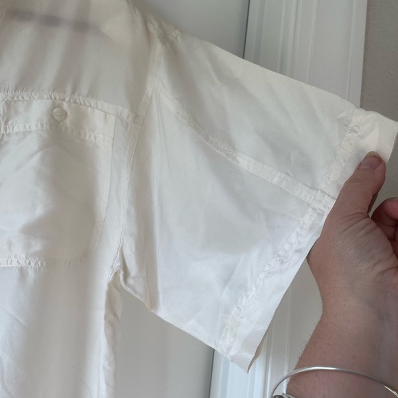 Vintage 90’s The Limited 100% Silk Button Down Short Sleeve Top - Picture 5 of 10